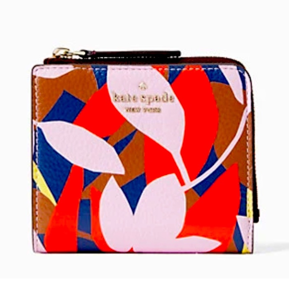 NWT Kate spade tropical toss L shape no window wallet